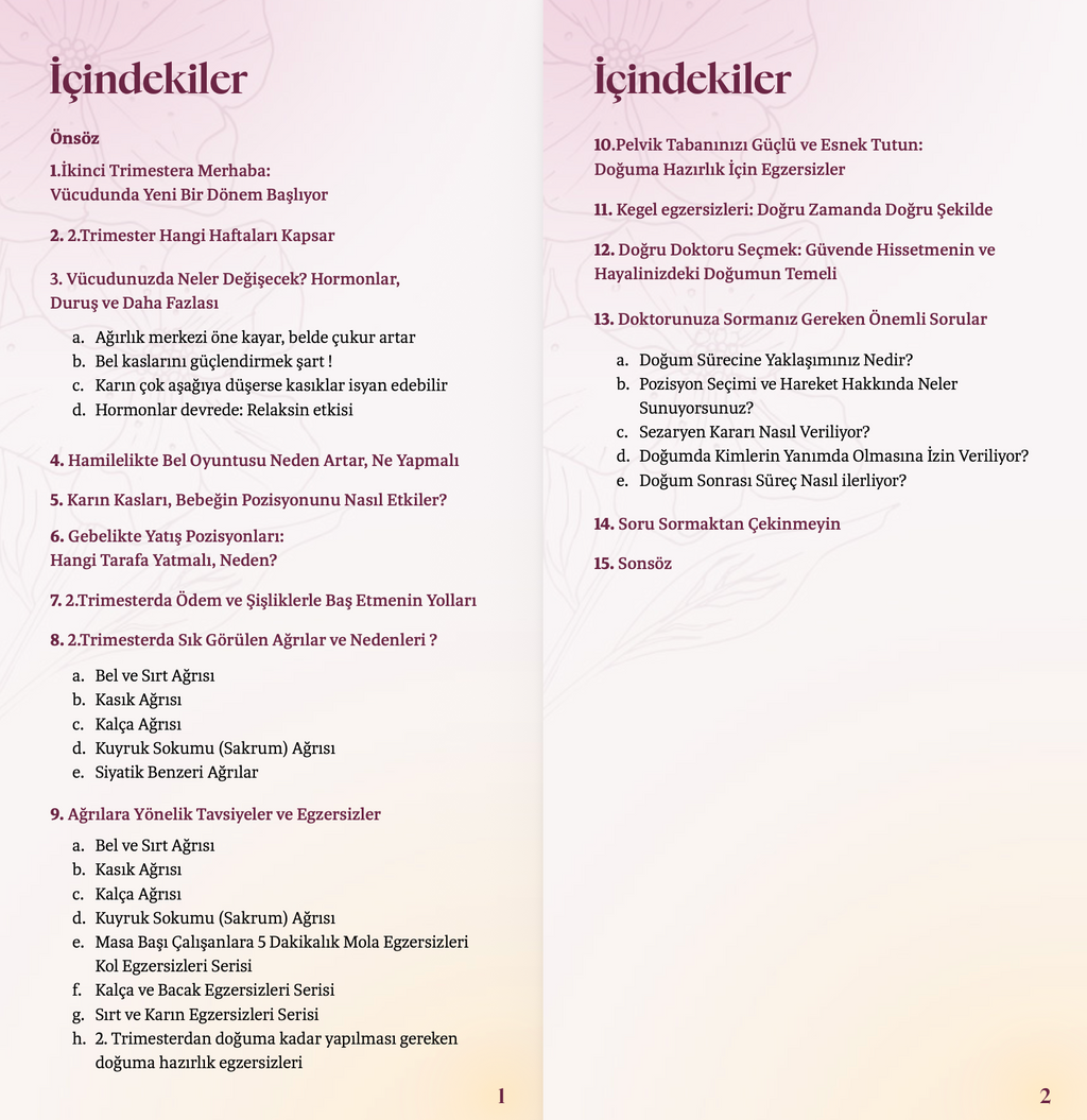 2. Trimester Rehberi: Bedeninizi Anlayın, Güvenle Hareket Edin 🌸