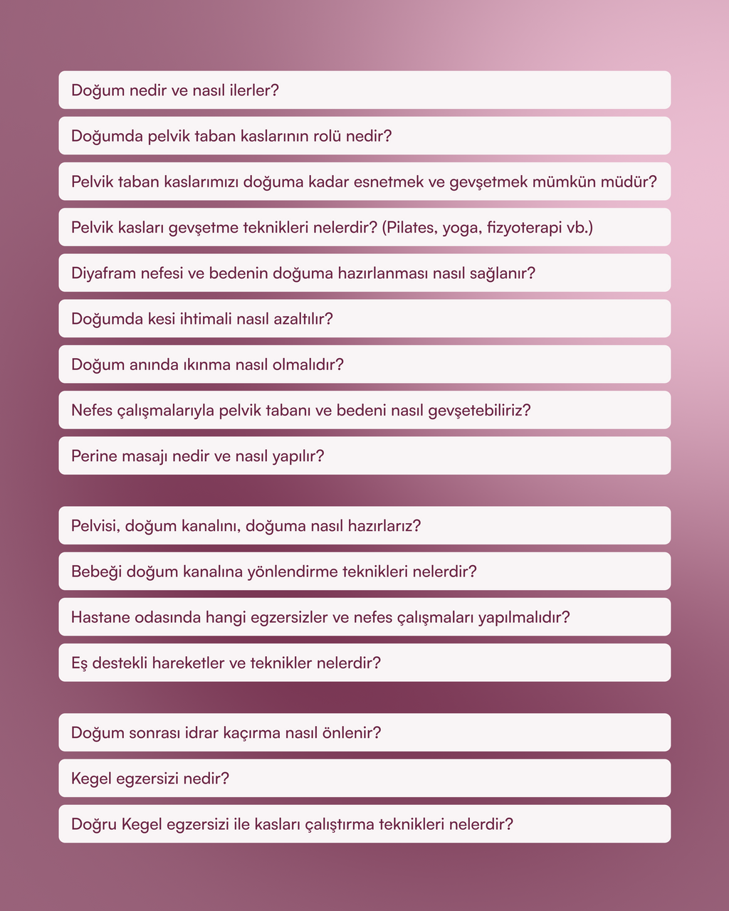 Bedenimi Doğuma Hazırlıyorum (eşli)